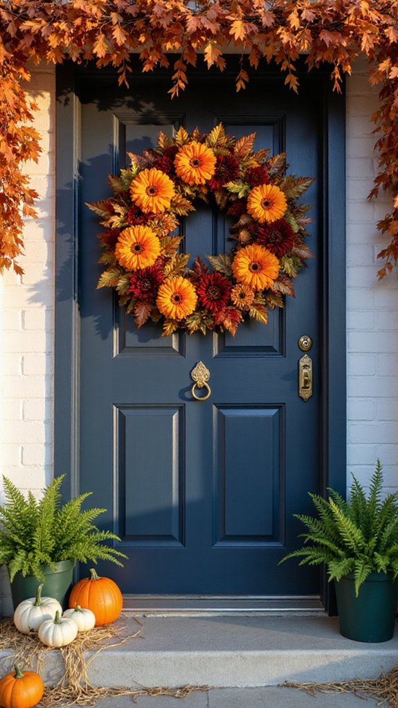 seasonal wreaths for entrance