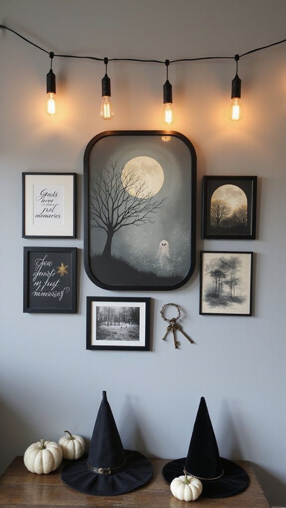 spooky gallery wall creation