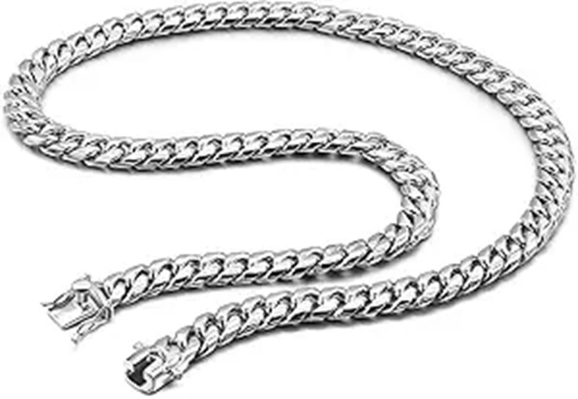 Dankadi 925 Sterling Silver Miami Cuban Link Necklace