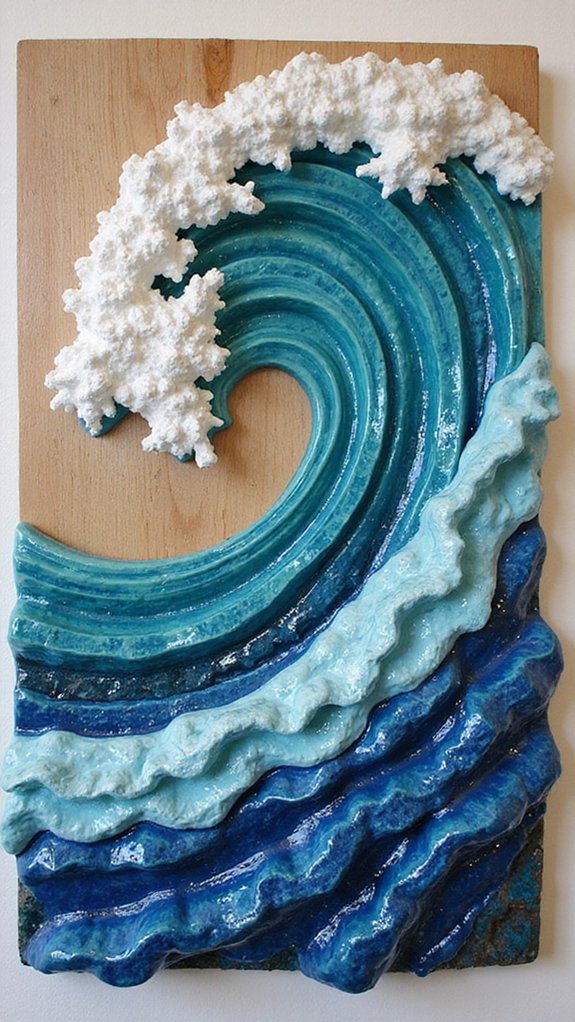 textured relief art exploration