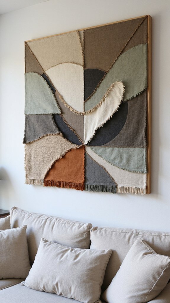 textured textile art decor