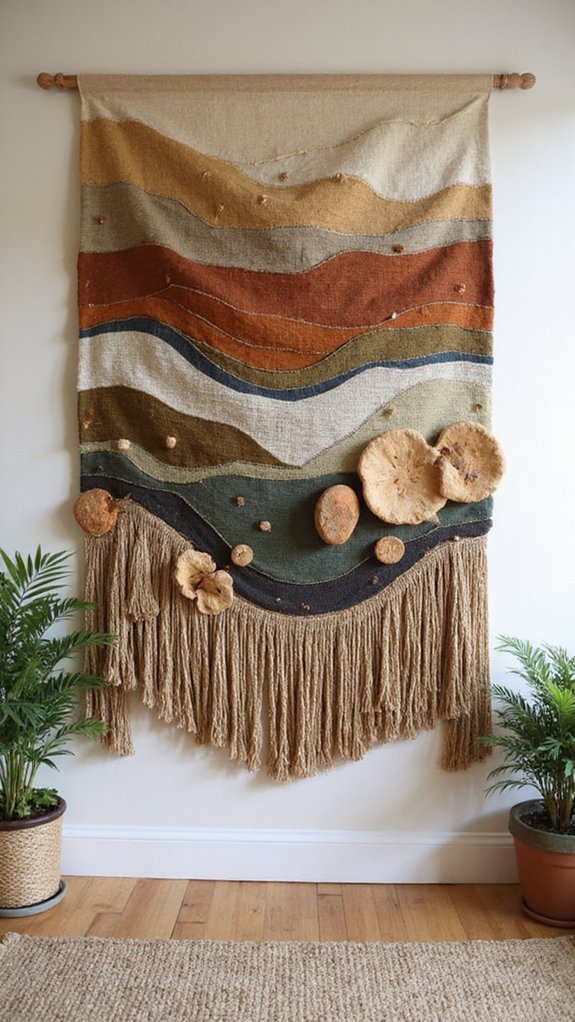 textured wall hangings enhance spaces