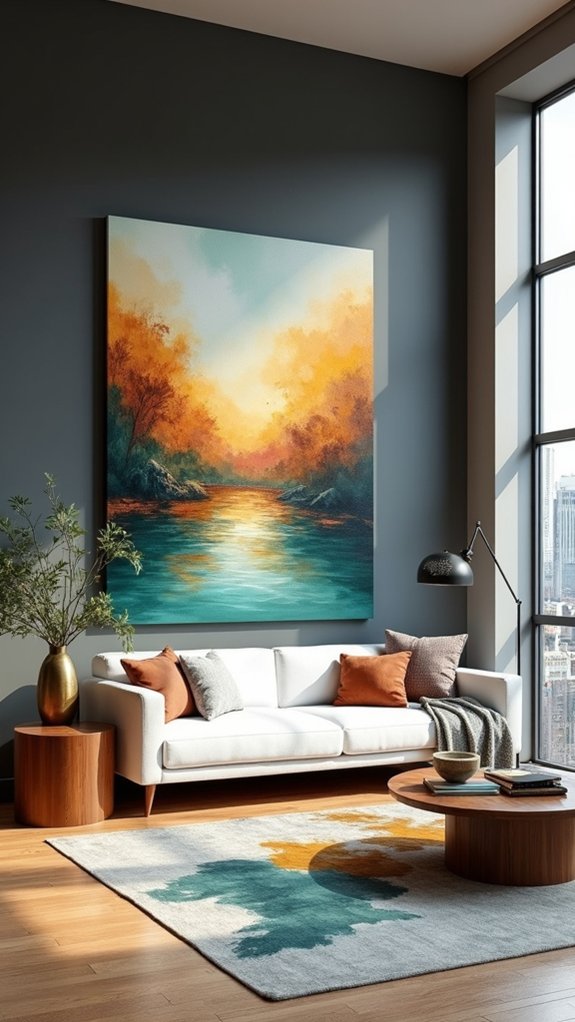 vibrant abstract art accents