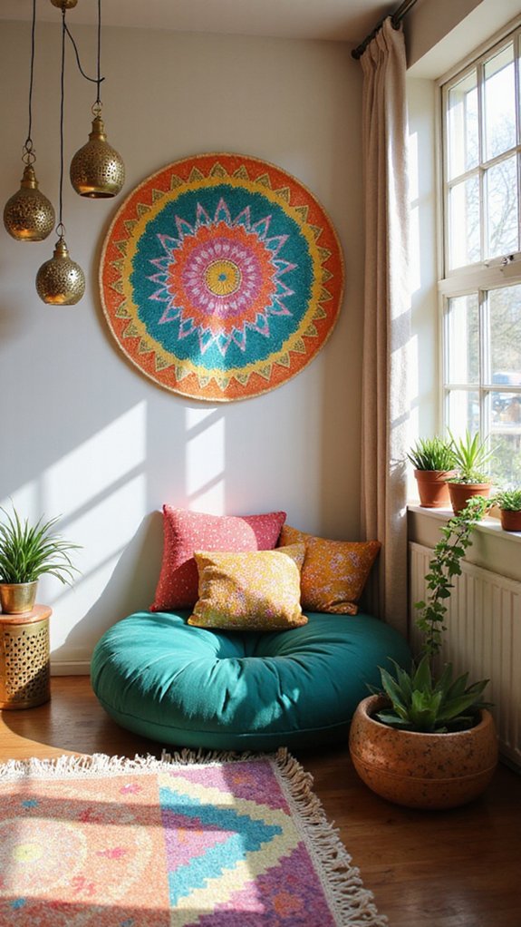 vibrant colorful cozy decor