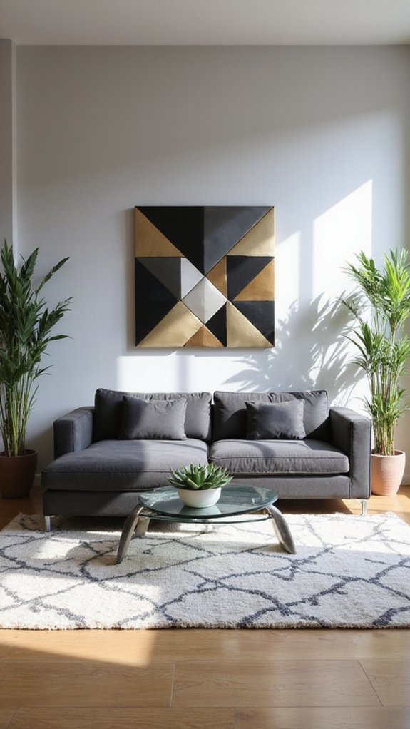 vibrant geometric wall sculptures