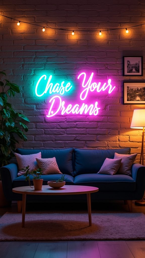 vibrant personalized neon decor