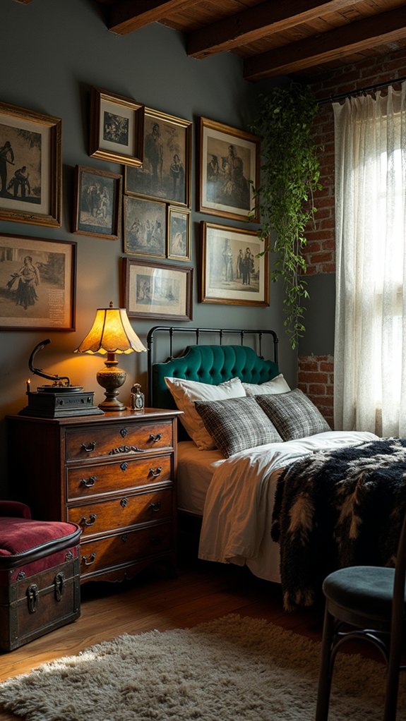 vintage furniture enhances grunge