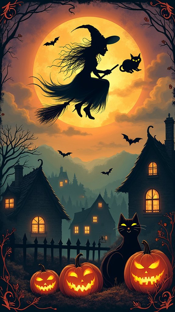 vintage halloween poster charm