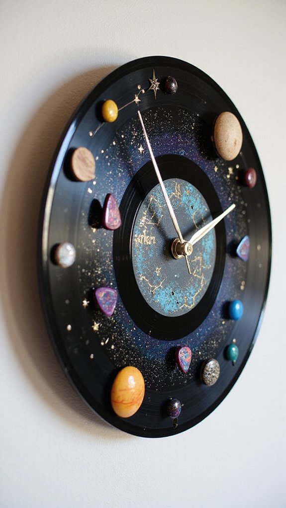 vinyl records transformed into art