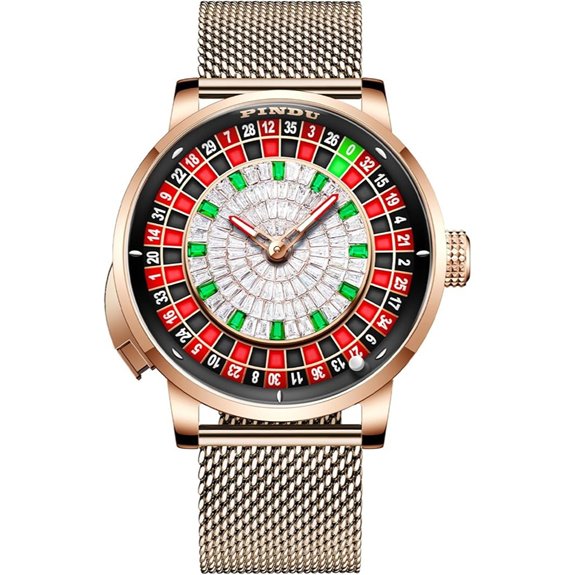 Automatic Roulette Wheel Watch for Men 50M Waterproof