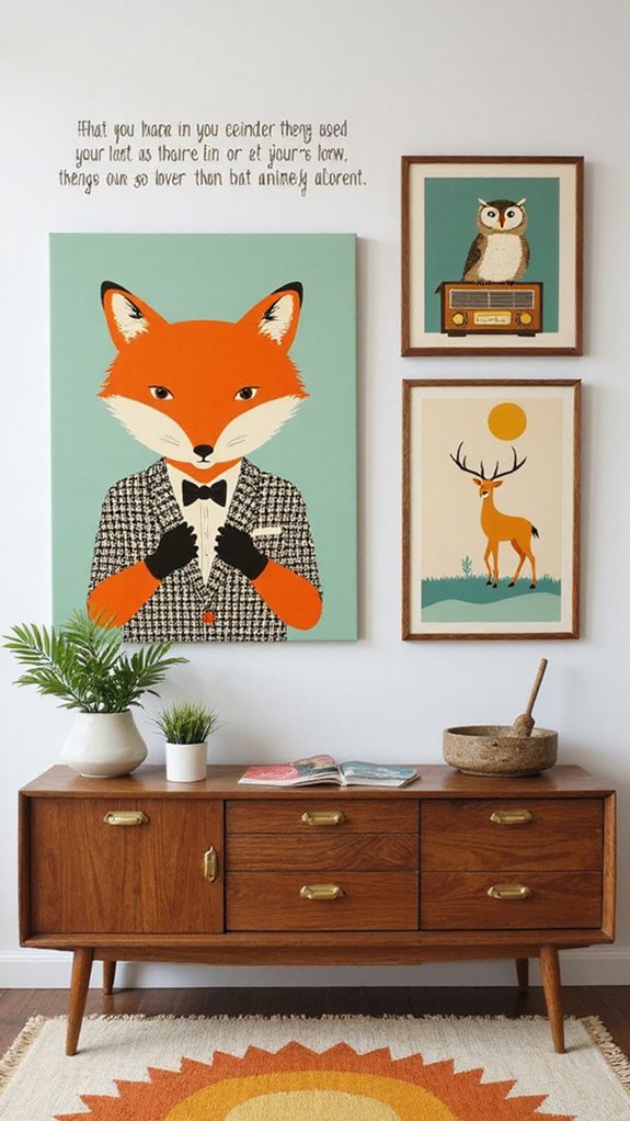 whimsical animal wall art