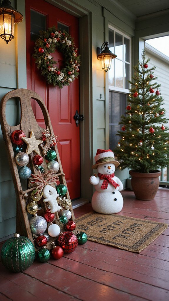 whimsical holiday porch decorations